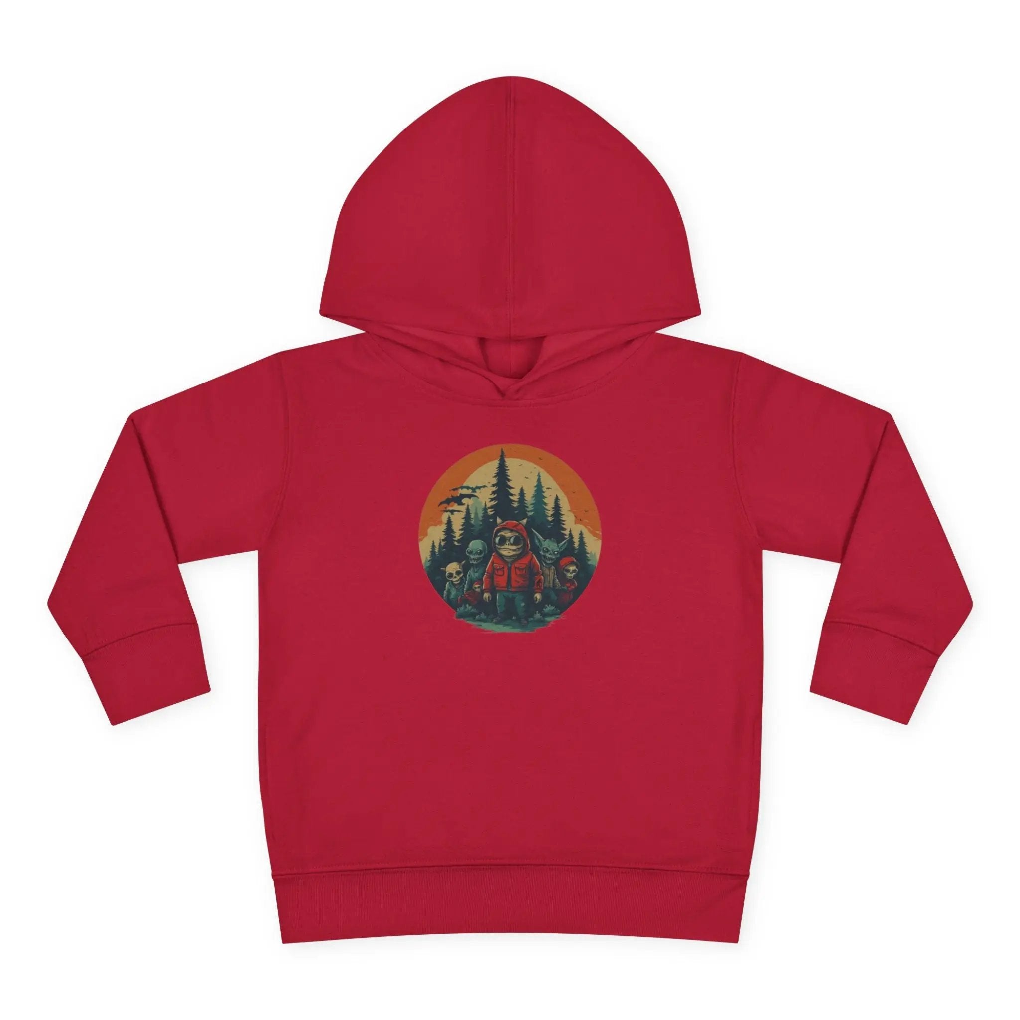 Adventure-Ready Toddler Pullover Fleece Hoodie – Cozy Kids Hoodie, Camping-Themed Gift, Fall/Winter Toddler Apparel Printify