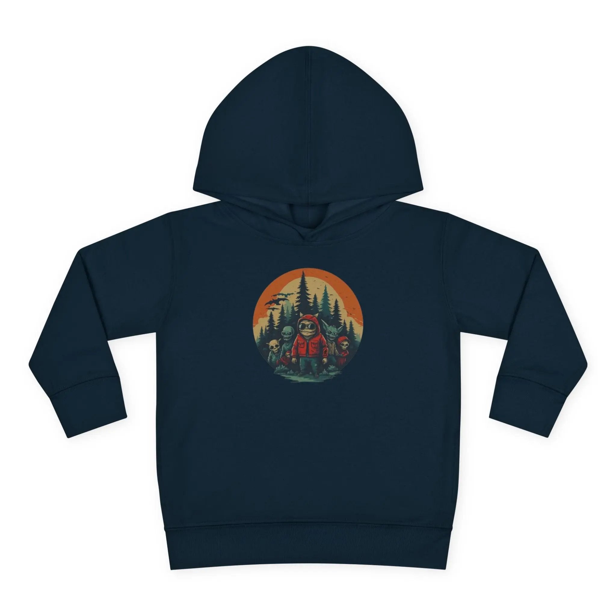Adventure-Ready Toddler Pullover Fleece Hoodie – Cozy Kids Hoodie, Camping-Themed Gift, Fall/Winter Toddler Apparel Printify