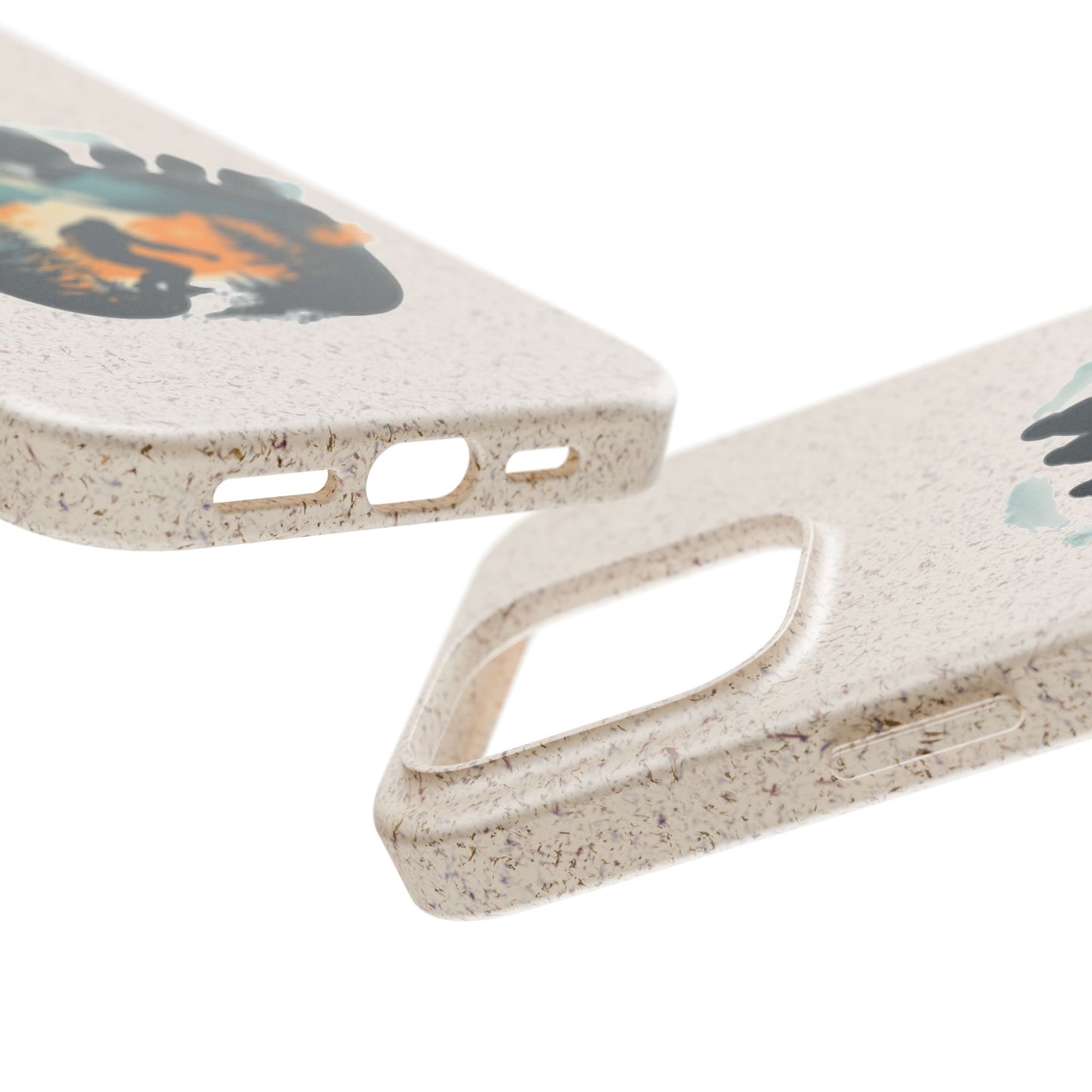 Bigfoot Print Phone Case – Compostable PLA & Bamboo Forest Design Printify