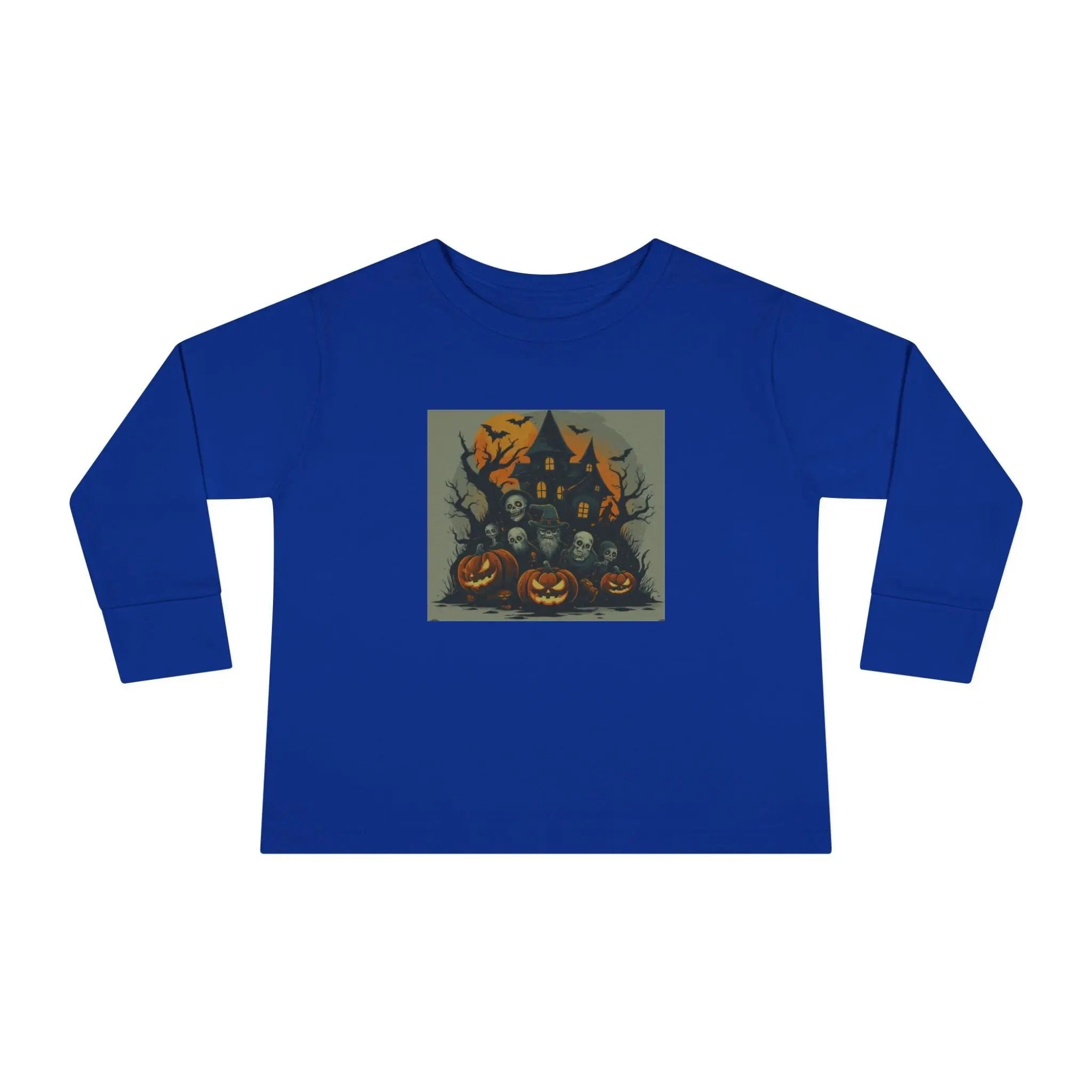 Toddler Halloween Long Sleeve Tee – Spooky Ghosts, Cute Pumpkin Shirt, Costume & Fall Outfit, Kids Party Wear Printify