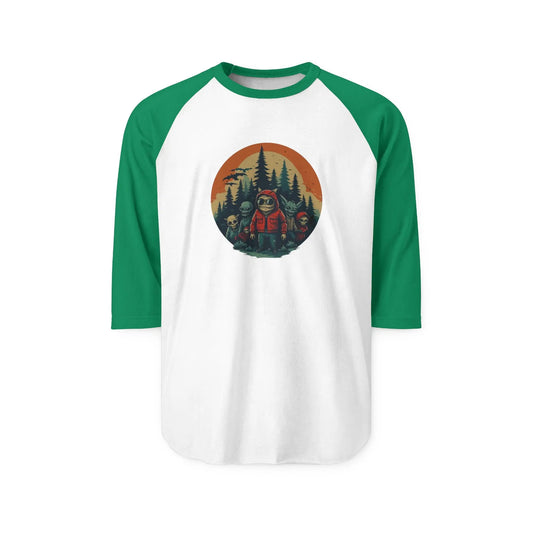 Forest Adventure Unisex Raglan Shirt – Campfire & Hiking Tee, Outdoor Lover Gift, Casual Nature Apparel - Squatch Wear