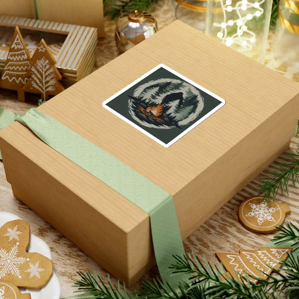 Outdoor Adventure Kiss-Cut Stickers – Nature & Bigfoot Artwork, Camping Gifts, Travel Mementos, Wilderness Stickers - Squatch Wear