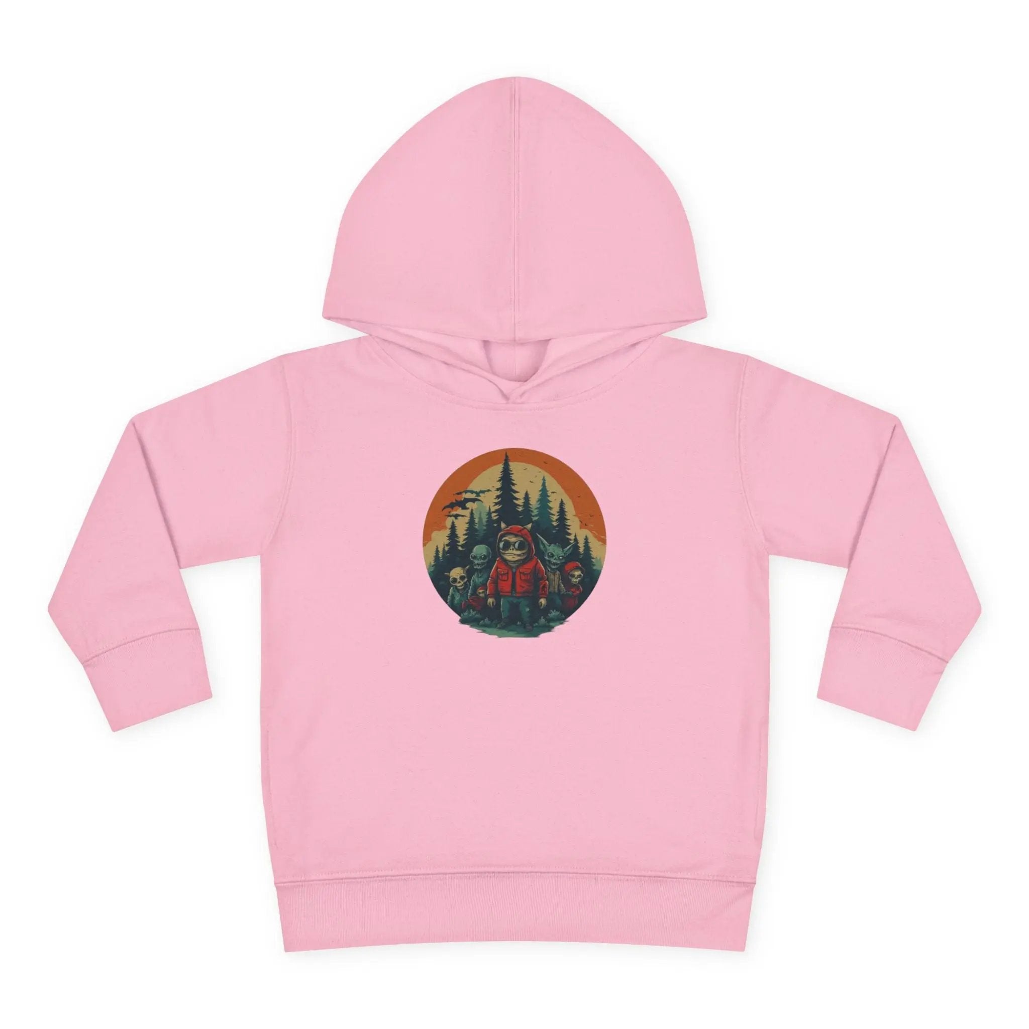 Adventure-Ready Toddler Pullover Fleece Hoodie – Cozy Kids Hoodie, Camping-Themed Gift, Fall/Winter Toddler Apparel Printify