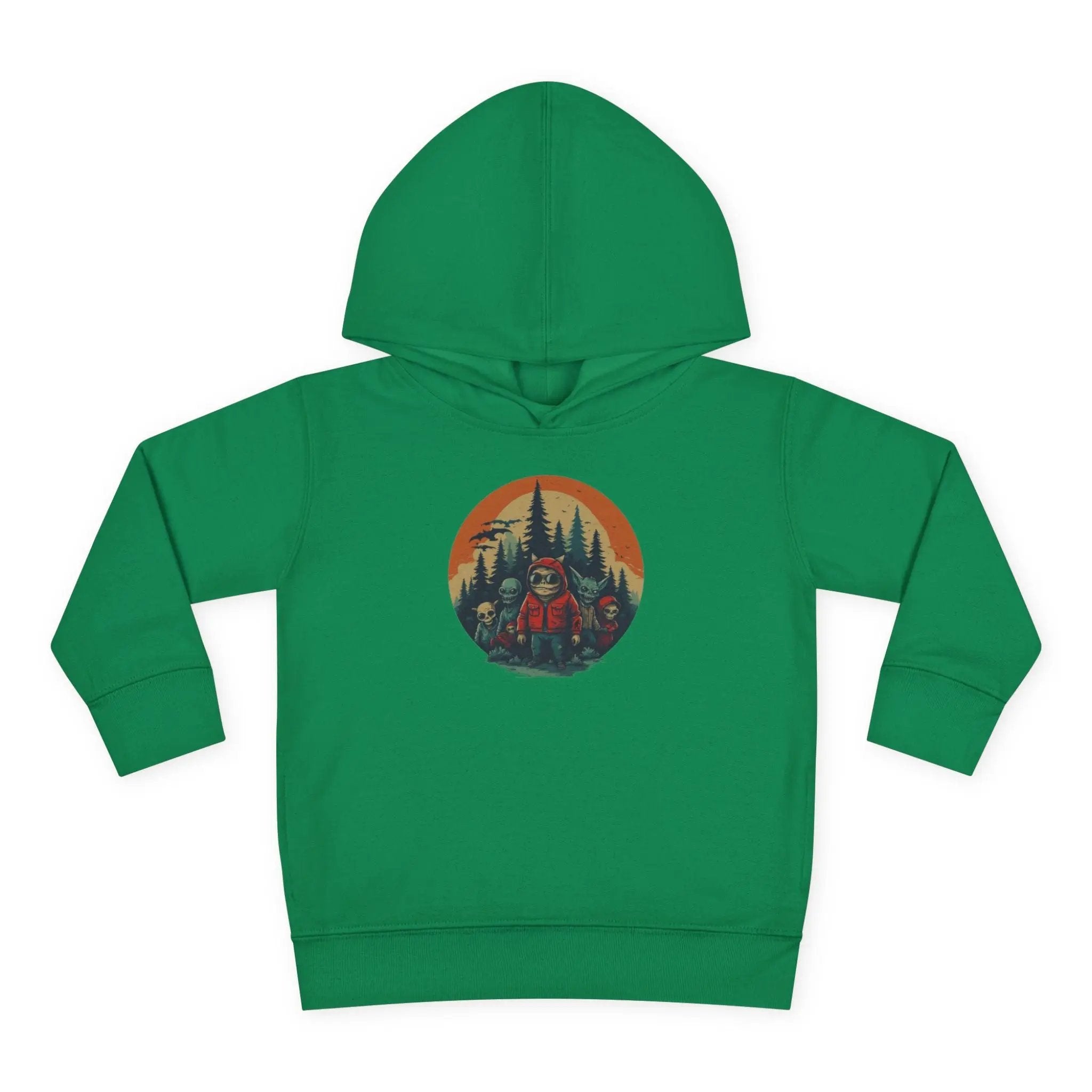Adventure-Ready Toddler Pullover Fleece Hoodie – Cozy Kids Hoodie, Camping-Themed Gift, Fall/Winter Toddler Apparel Printify