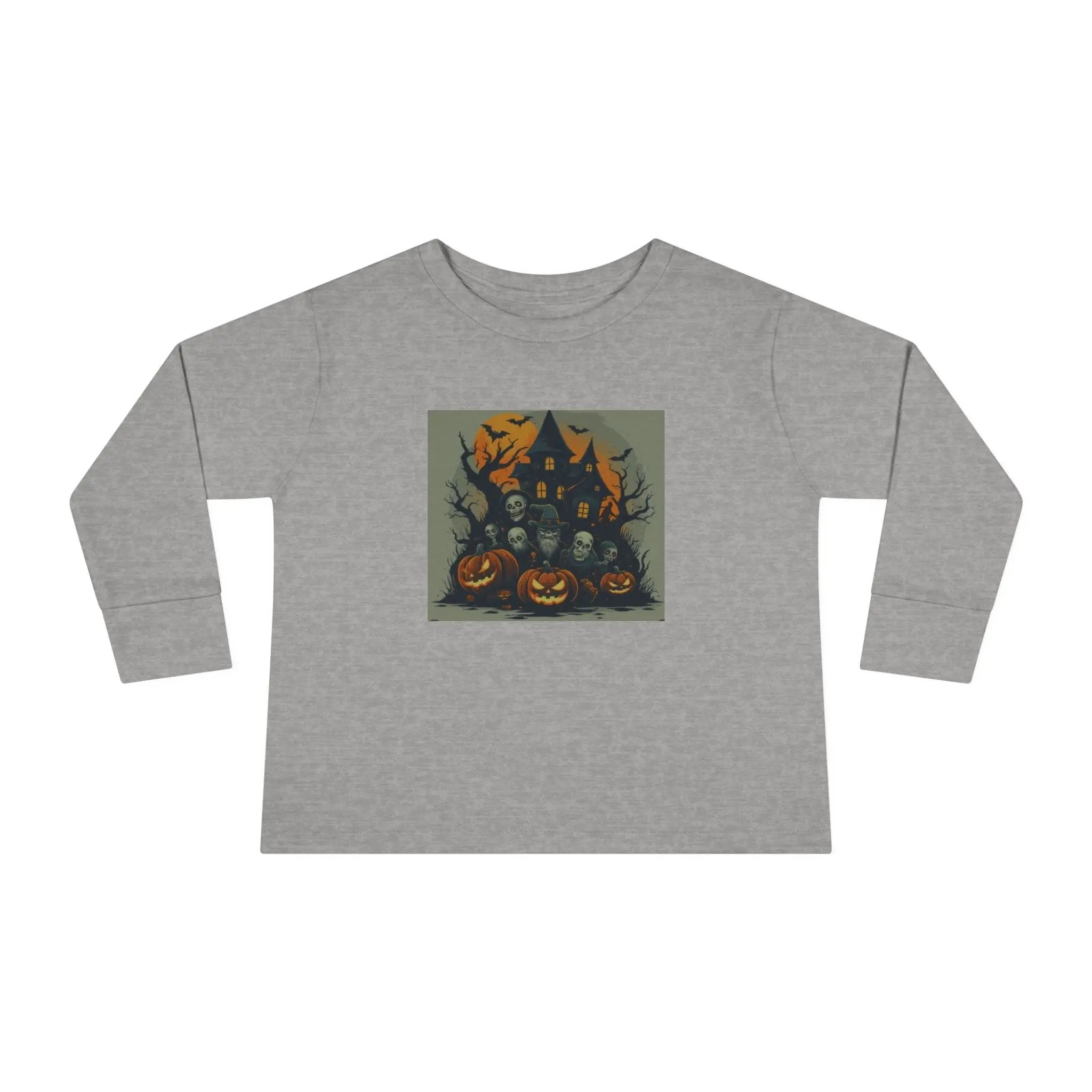 Toddler Halloween Long Sleeve Tee – Spooky Ghosts, Cute Pumpkin Shirt, Costume & Fall Outfit, Kids Party Wear Printify