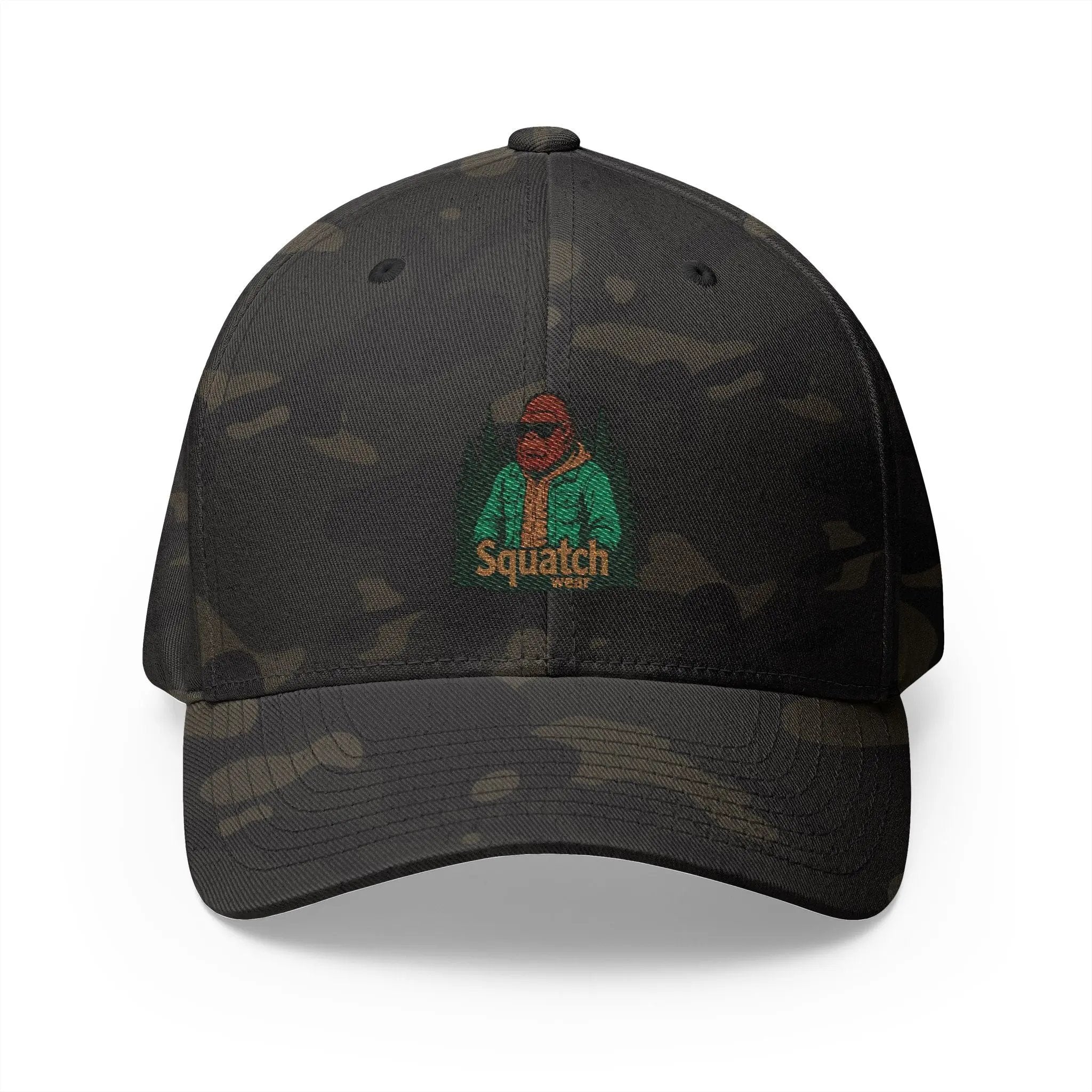 Sasquatch Embroidered Cap – Outdoor Adventure Hat, Bigfoot Enthusiast Gift, Hiking & Casual Wear Printify