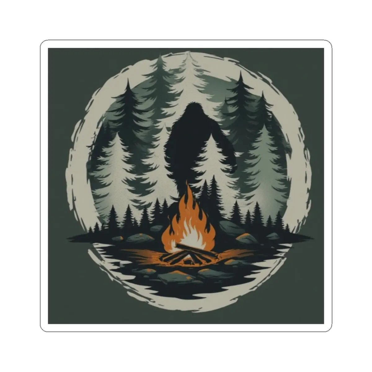 Outdoor Adventure Kiss-Cut Stickers – Nature & Bigfoot Artwork, Camping Gifts, Travel Mementos, Wilderness Stickers - Squatch Wear