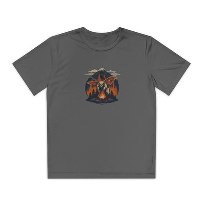 Youth Adventure Tee – Kids’ Mountain Design Outdoor & Hiking Shirt, Perfect Gift for Young Nature Lovers Printify