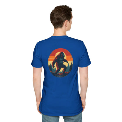 Bigfoot Sunset T-Shirt — Vintage Sasquatch Graphic Tee Printify