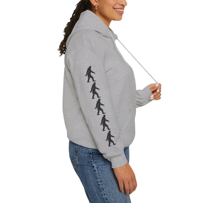Bigfoot Forest Hoodie — Sasquatch Silhouette Sunset Pullover Printify