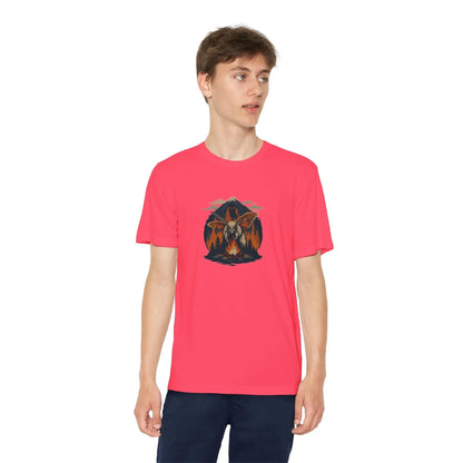 Youth Adventure Tee – Kids’ Mountain Design Outdoor & Hiking Shirt, Perfect Gift for Young Nature Lovers Printify