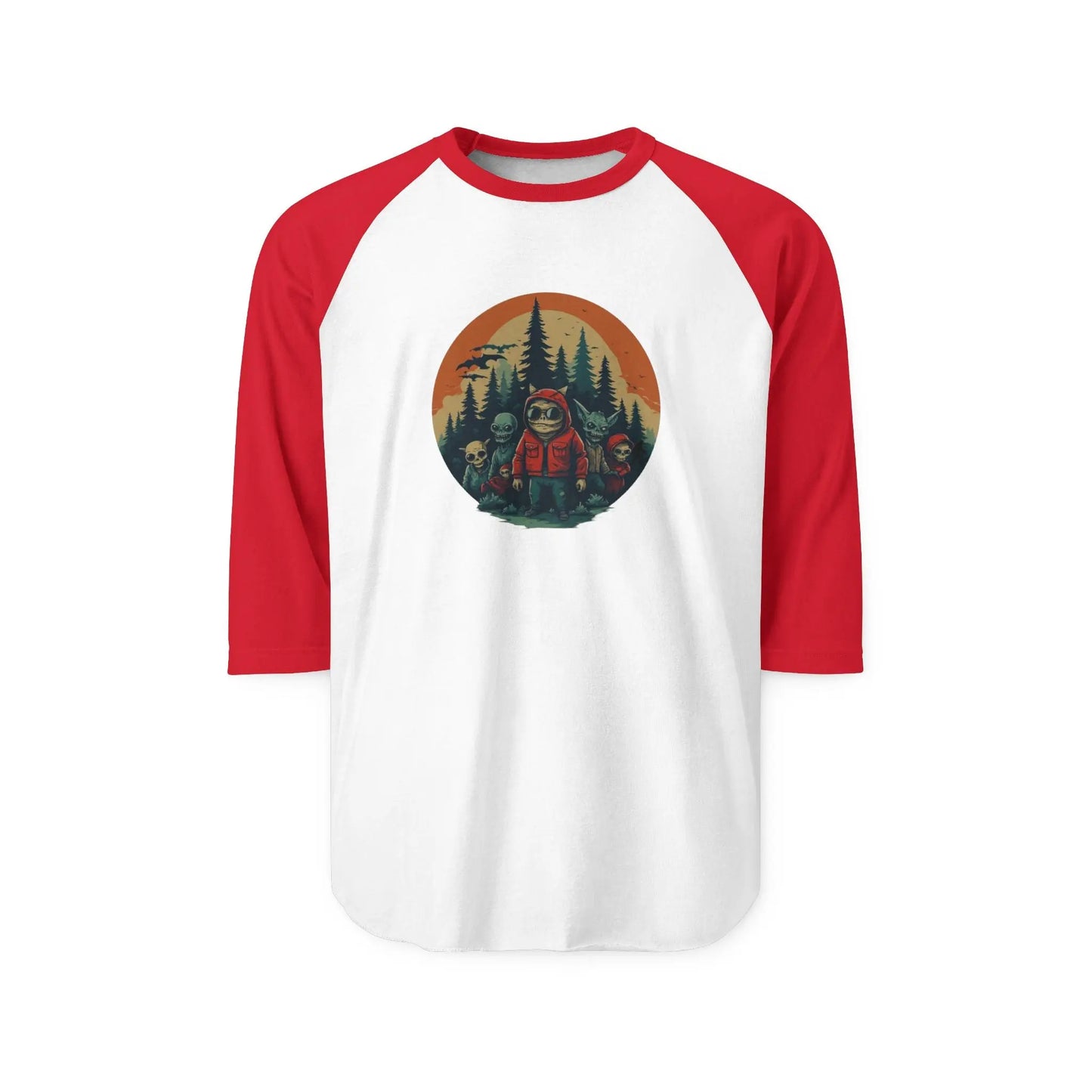 Forest Adventure Unisex Raglan Shirt – Campfire & Hiking Tee, Outdoor Lover Gift, Casual Nature Apparel - Squatch Wear