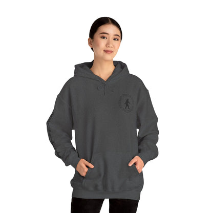 Bigfoot Forest Hoodie — Sasquatch Silhouette Sunset Pullover