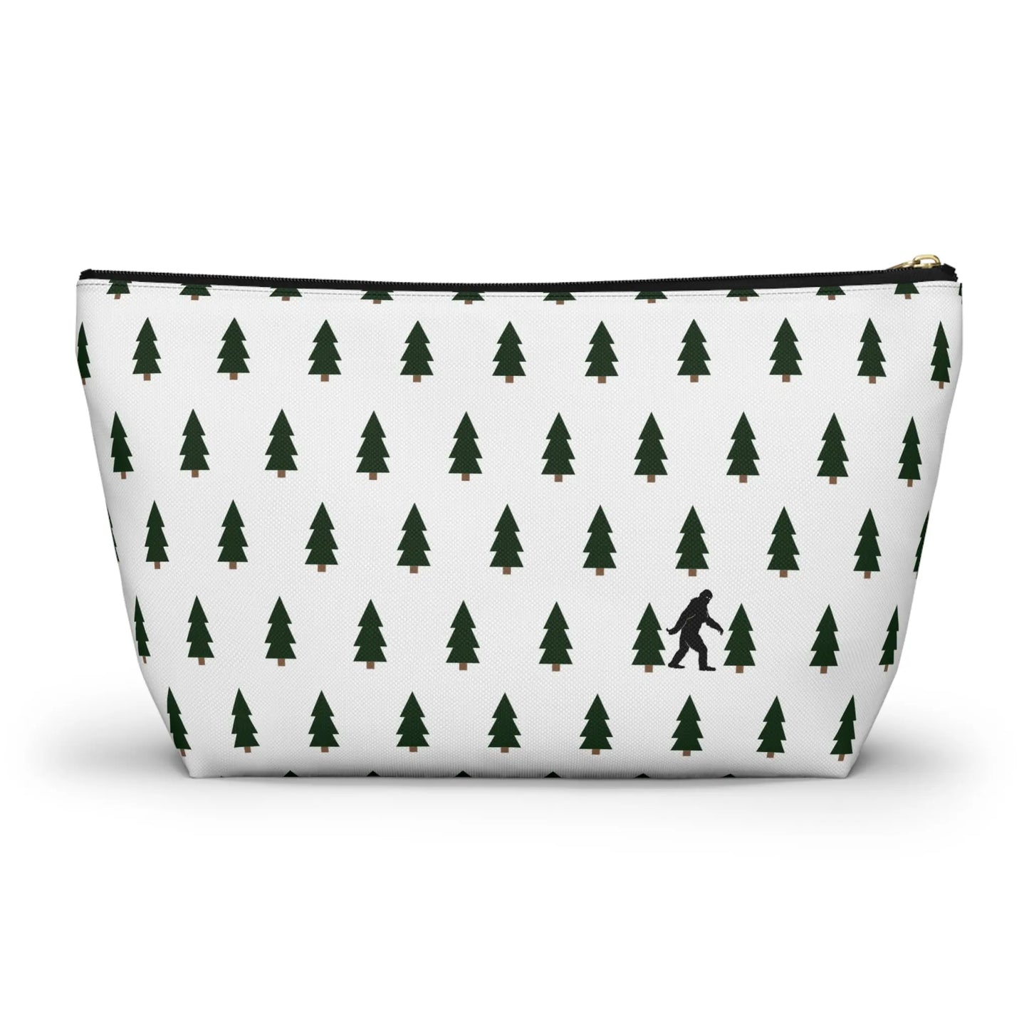 Bigfoot and Alien Accessory Pouch – Woodland Zip-Top Organizer Bag Printify