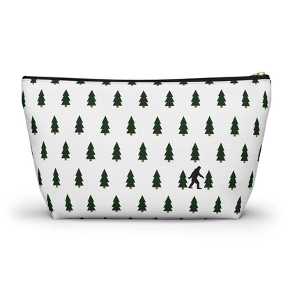 Bigfoot and Alien Accessory Pouch – Woodland Zip-Top Organizer Bag Printify