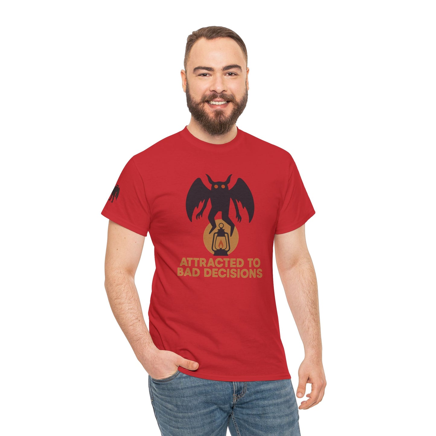 "Attracted to Bad Decisions" Mothman Graphic Tee