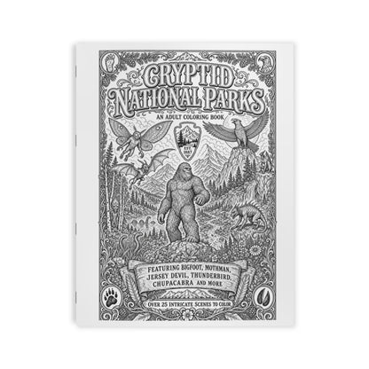 Cryptid National Parks Adult Coloring Book | Bigfoot, Mothman & Legendary Creatures
