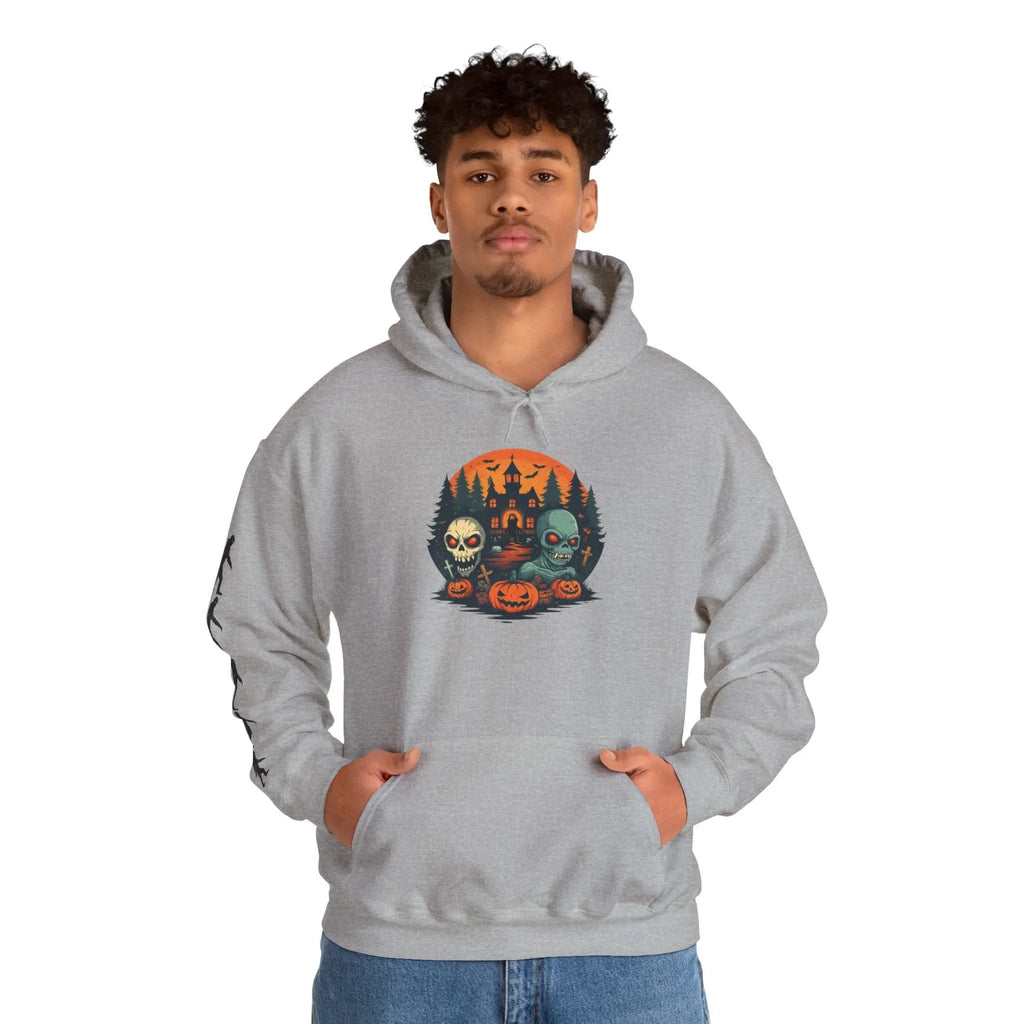 Halloween Hooded Sweatshirt – Unisex Heavy Blend™ Hoodie, Spooky Costume & Cozy Fall Layer, Gift for Halloween Lovers Printify