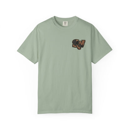 Patriotic Bigfoot Flag T-Shirt — American Sasquatch Graphic Tee
