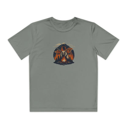 Youth Adventure Tee – Kids’ Mountain Design Outdoor & Hiking Shirt, Perfect Gift for Young Nature Lovers Printify