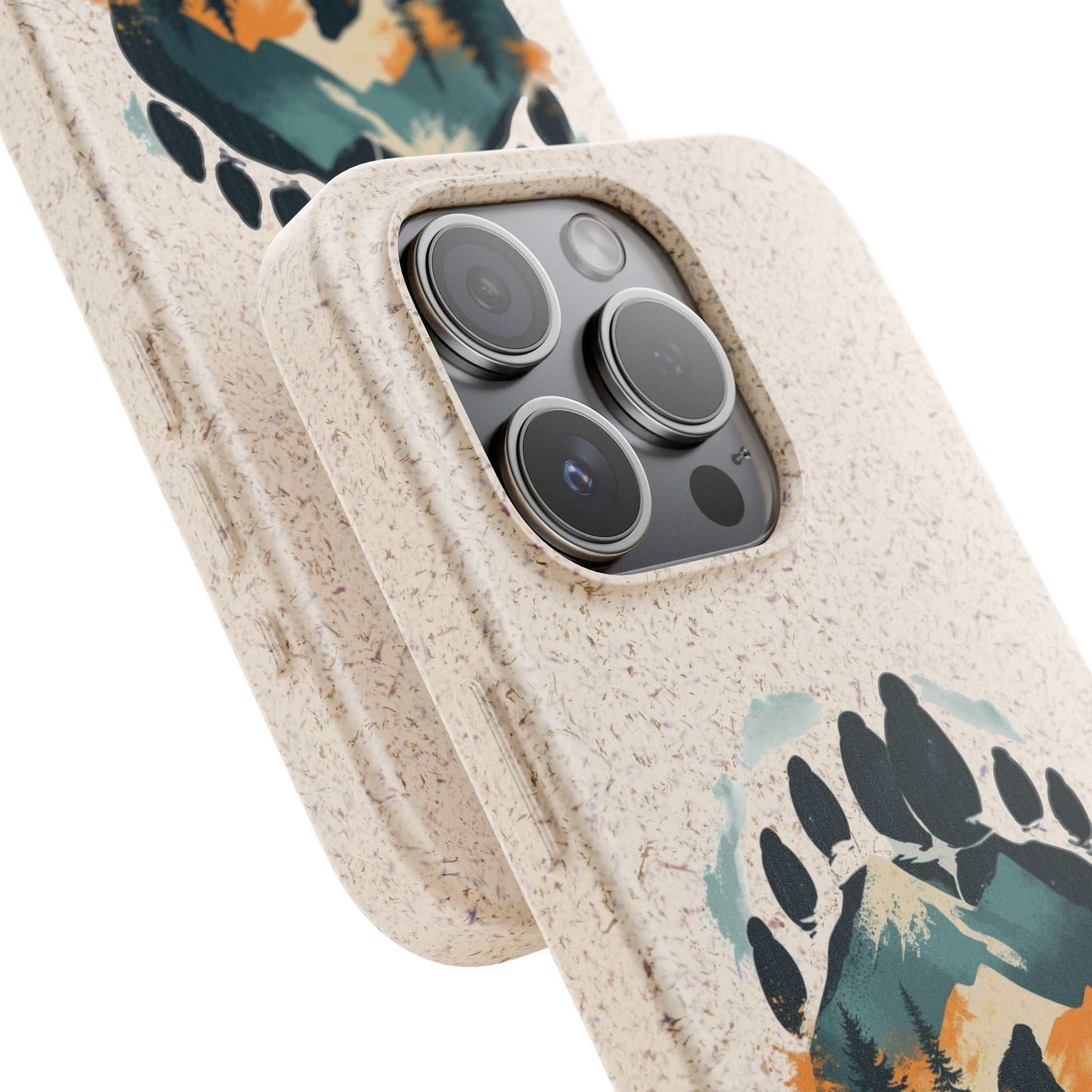 Bigfoot Print Phone Case – Compostable PLA & Bamboo Forest Design Printify