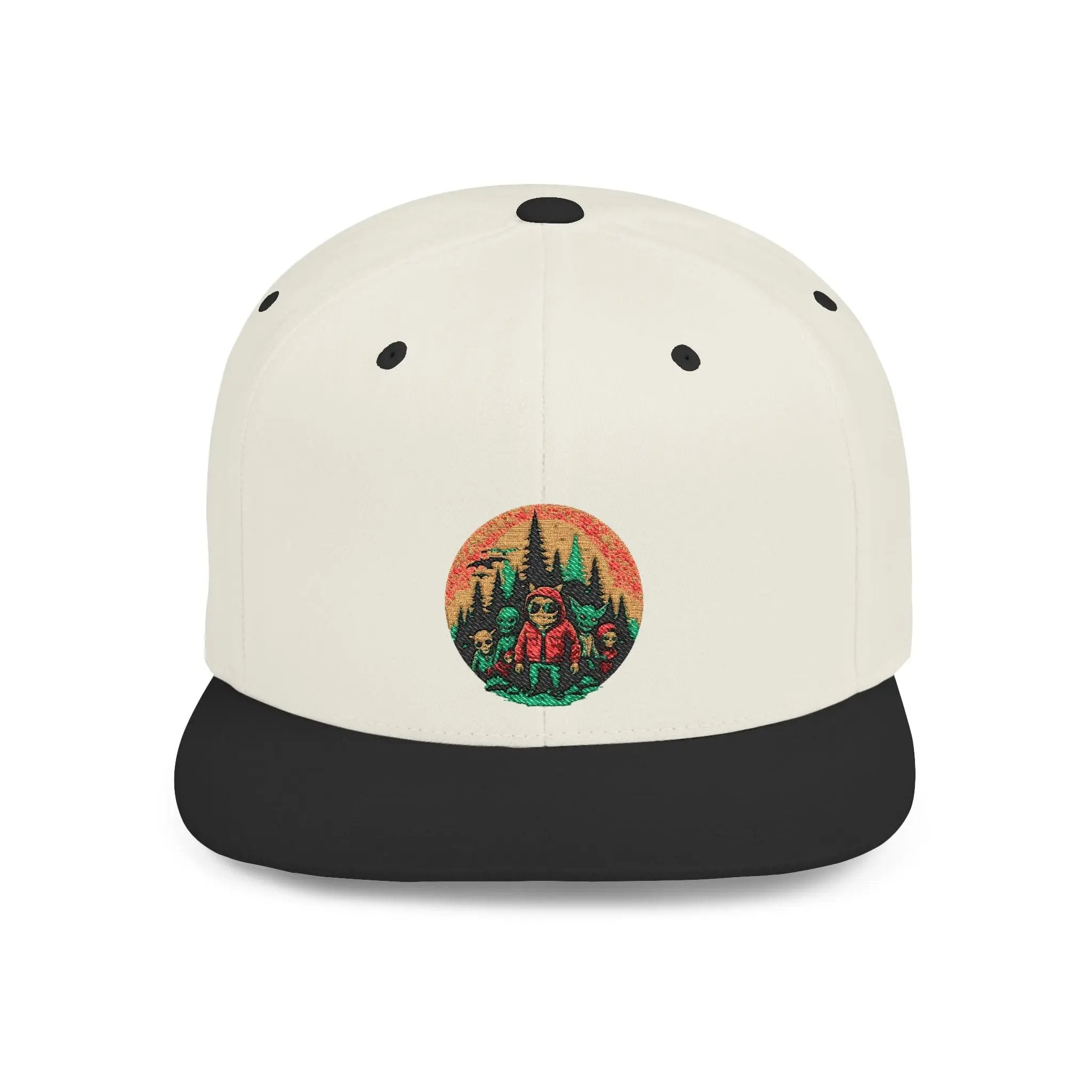 Nature-Inspired Flat Bill Snapback Hat – Casual Outdoor Cap, Unique Gift for Adventure Lovers & Fashion Accessory - Squatch Wear