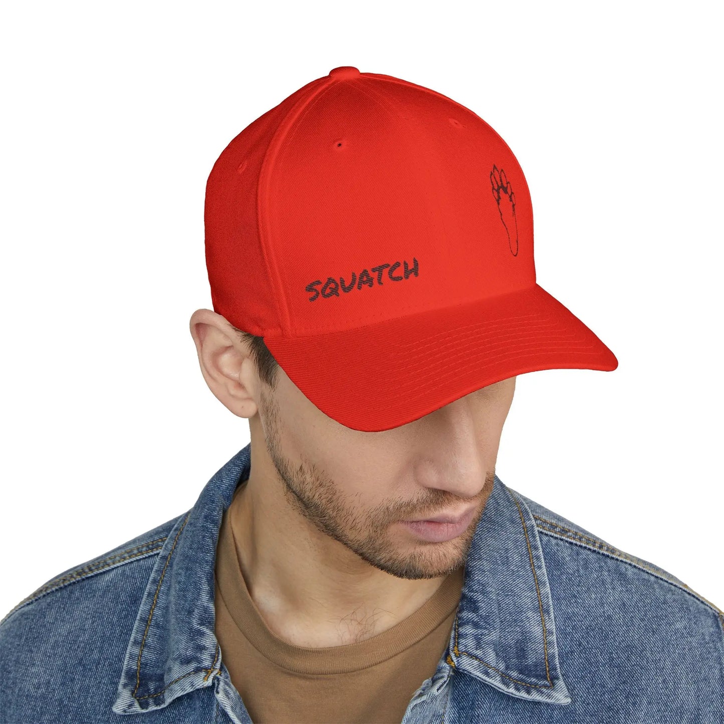 Embroidered Sasquatch Footprint Cap – Classic Low-Profile Adventure Hat - Squatch Wear