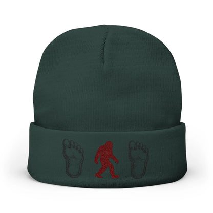 Embroidered Sasquatch Beanie – Cozy Knit Hat for Bigfoot Lovers