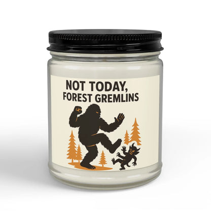 Not Today Forest Gremlins Soy Candle — 4oz & 9oz Scented Jar Printify