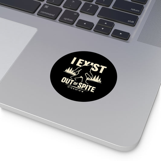I Exist Out of Spite Round Vinyl Sticker
