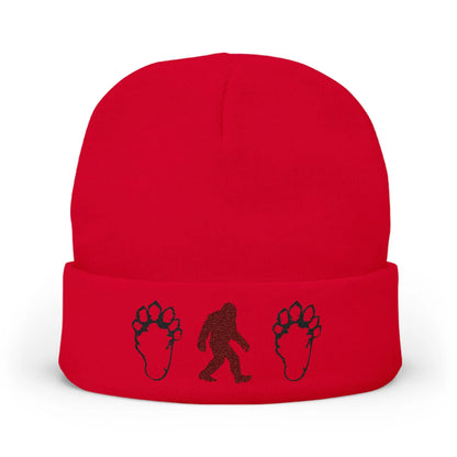 Embroidered Sasquatch Beanie – Cozy Knit Hat for Bigfoot Lovers - Squatch Wear