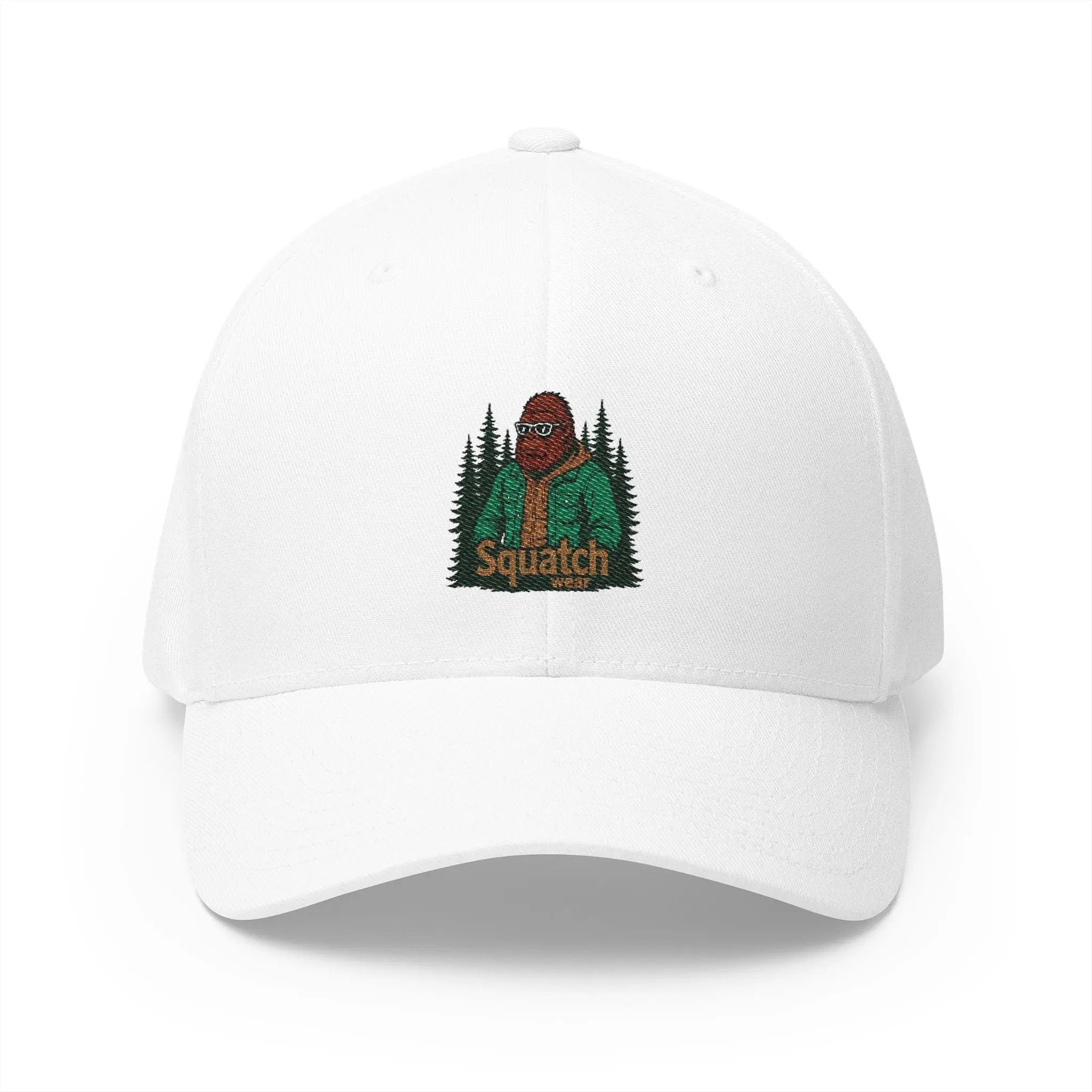 Sasquatch Embroidered Cap – Outdoor Adventure Hat, Bigfoot Enthusiast Gift, Hiking & Casual Wear Printify