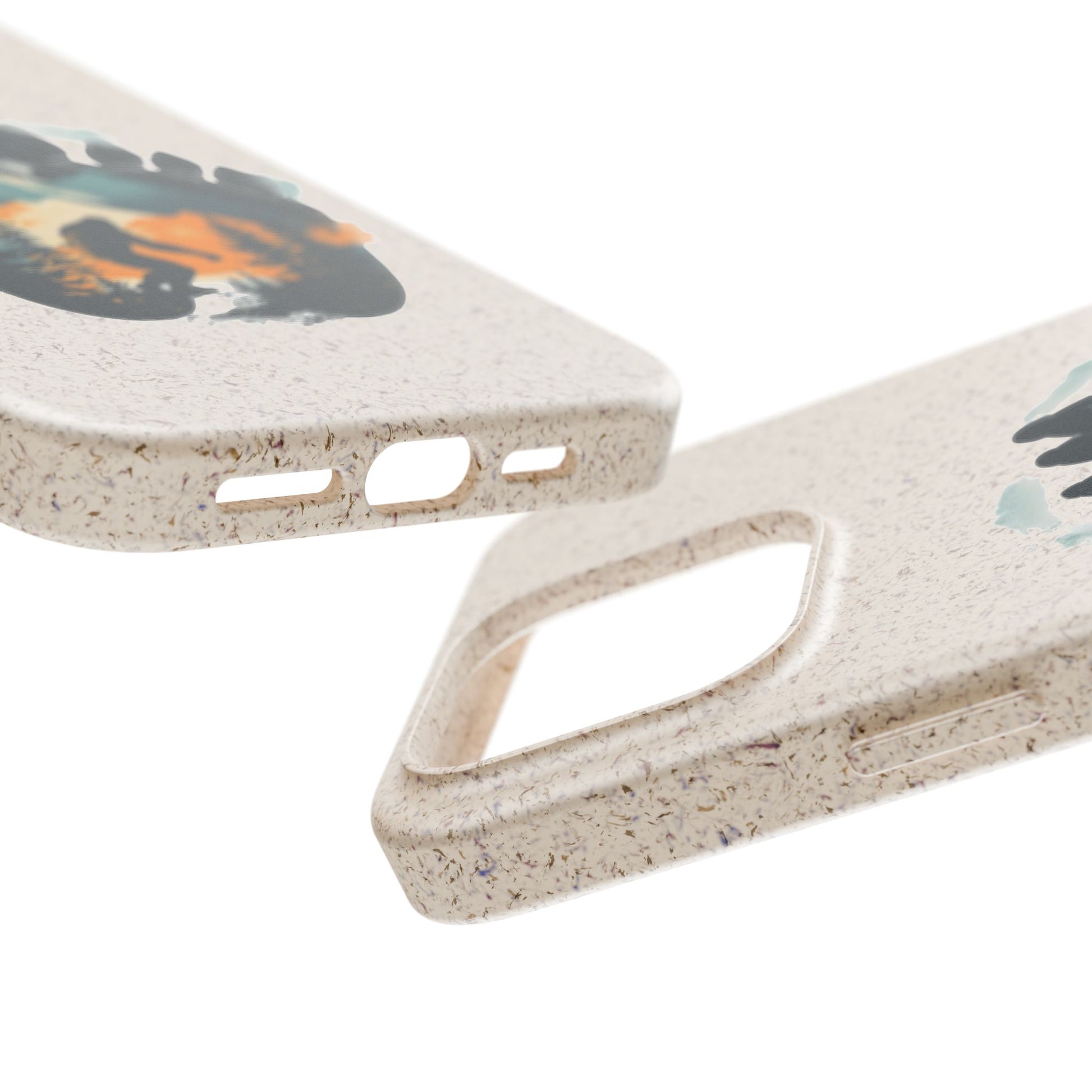 Bigfoot Print Phone Case – Compostable PLA & Bamboo Forest Design Printify