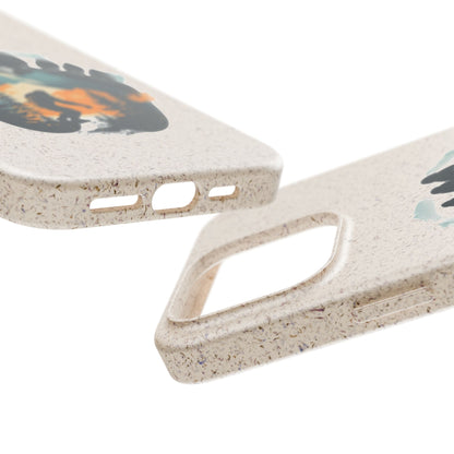 Bigfoot Print Phone Case – Compostable PLA & Bamboo Forest Design Printify