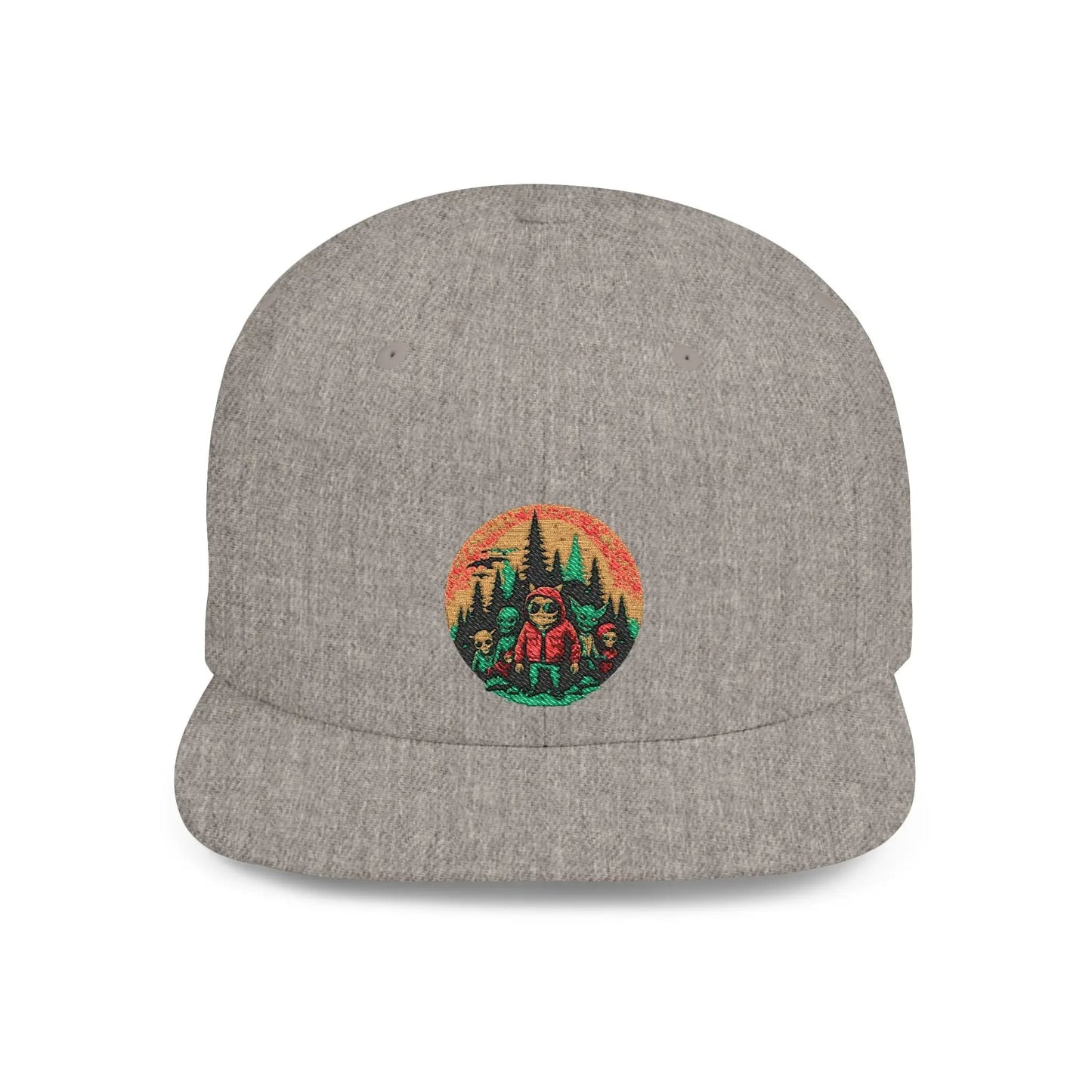 Nature-Inspired Flat Bill Snapback Hat – Casual Outdoor Cap, Unique Gift for Adventure Lovers & Fashion Accessory - Squatch Wear