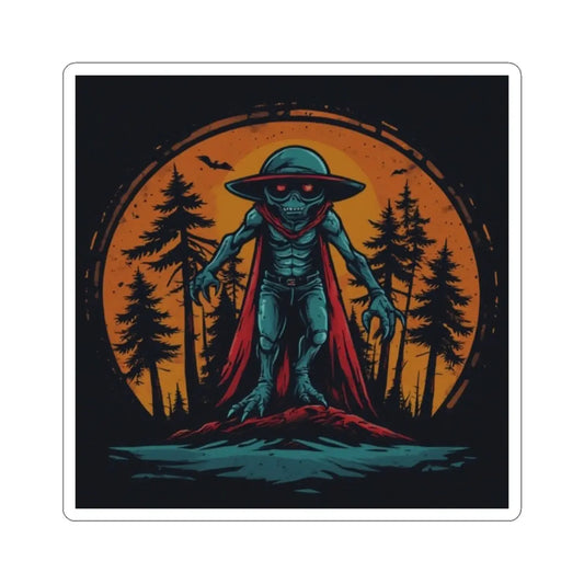 Alien Adventure Kiss-Cut Stickers – Fun Vinyl Decals, Laptop & Journal Decor, Halloween & UFO Enthusiast Gifts - Squatch Wear