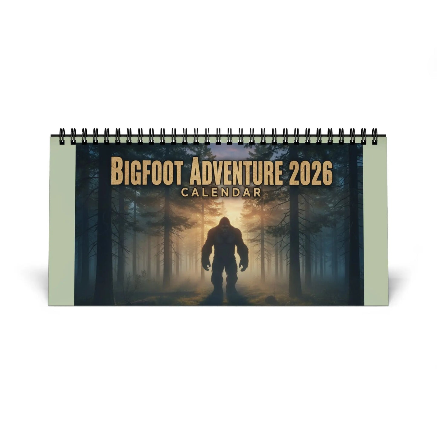 Bigfoot Adventure 2026 Desktop Calendar – Mystical Cryptid Art for Your Workspace - Squatch Wear