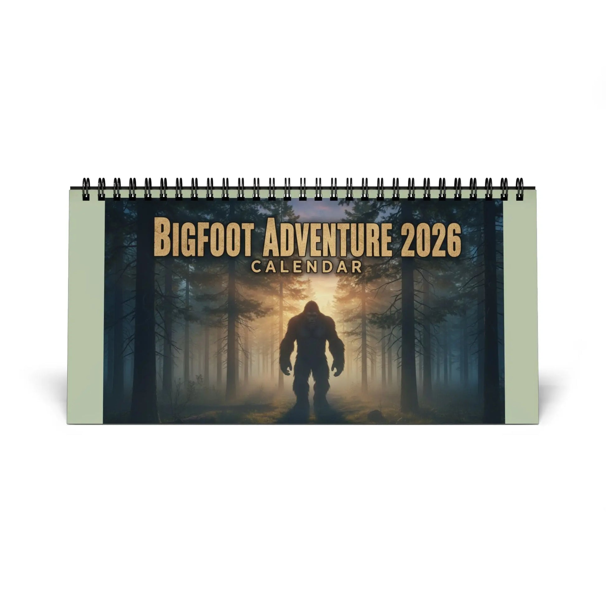 Bigfoot Adventure 2026 Desktop Calendar – Mystical Cryptid Art for Your Workspace - Squatch Wear