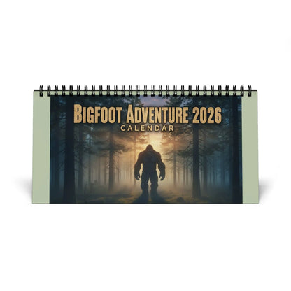 Bigfoot Adventure 2026 Desktop Calendar – Mystical Cryptid Art for Your Workspace - Squatch Wear