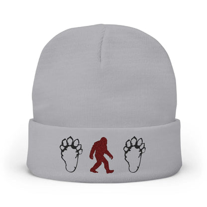 Embroidered Sasquatch Beanie – Cozy Knit Hat for Bigfoot Lovers Printify