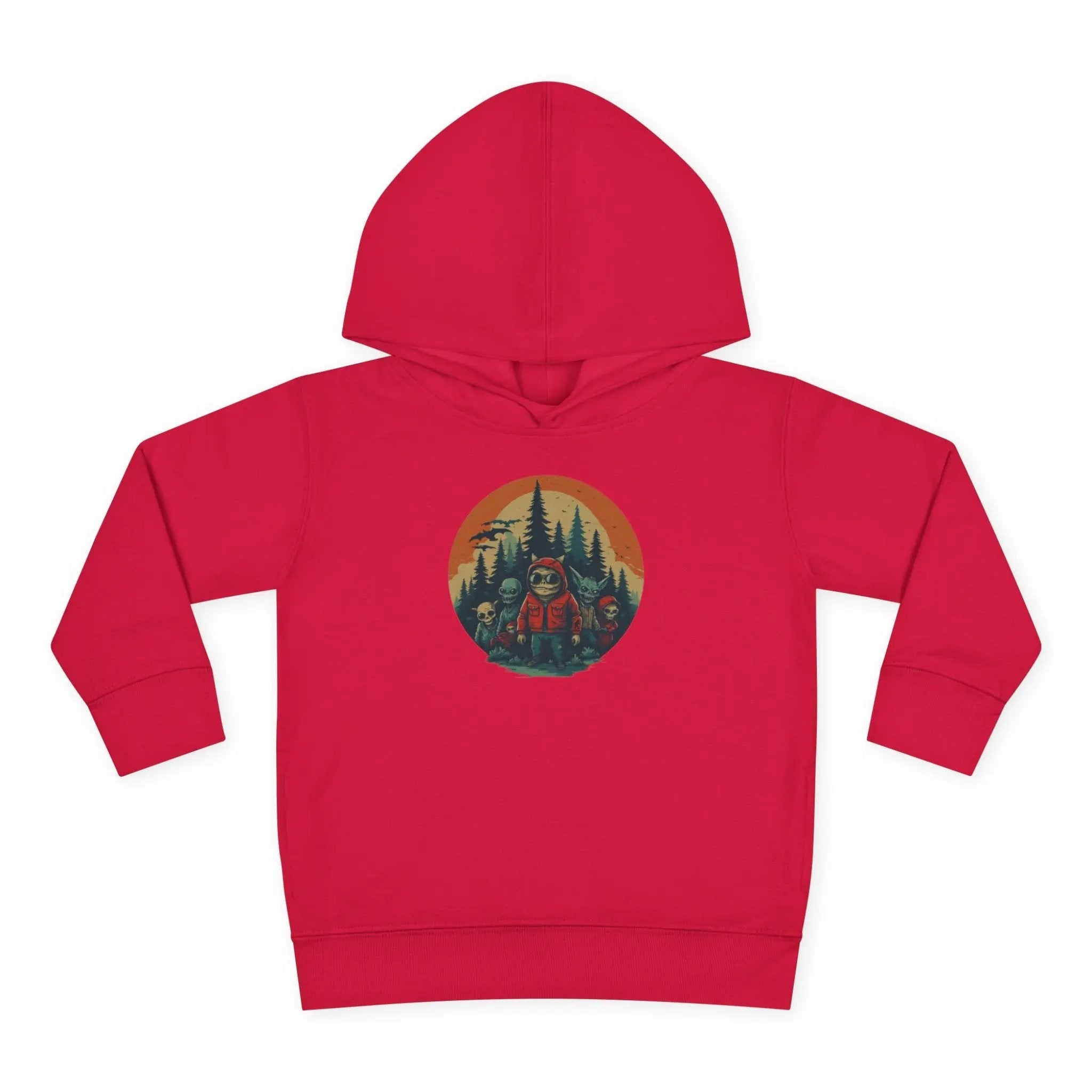 Adventure-Ready Toddler Pullover Fleece Hoodie – Cozy Kids Hoodie, Camping-Themed Gift, Fall/Winter Toddler Apparel Printify