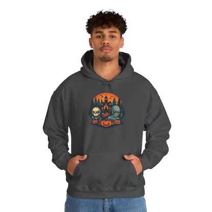 Halloween Hooded Sweatshirt – Unisex Heavy Blend™ Hoodie, Spooky Costume & Cozy Fall Layer, Gift for Halloween Lovers Printify