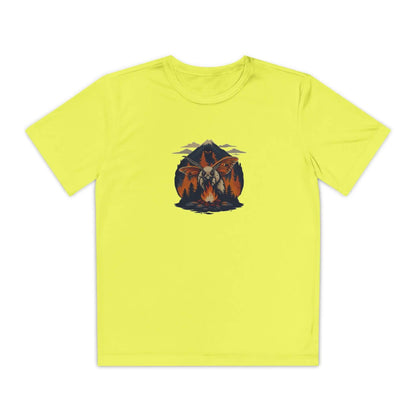 Youth Adventure Tee – Kids’ Mountain Design Outdoor & Hiking Shirt, Perfect Gift for Young Nature Lovers Printify