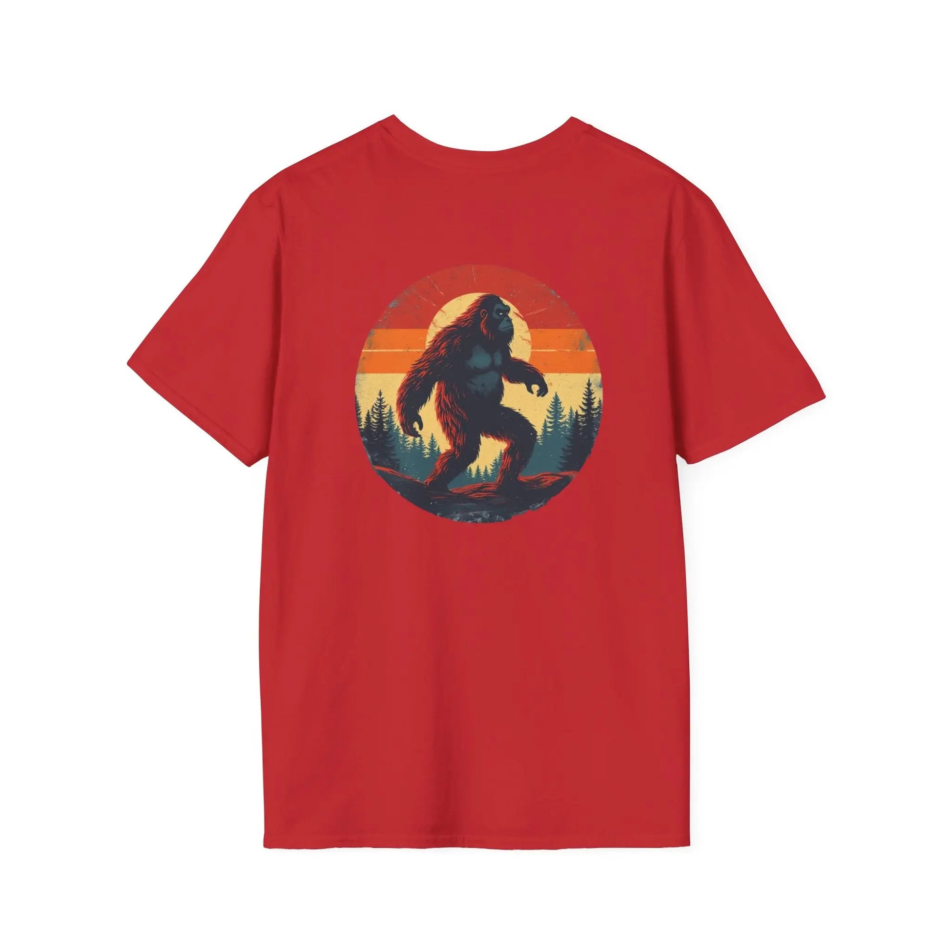 Bigfoot Sunset T-Shirt — Vintage Sasquatch Graphic Tee Printify