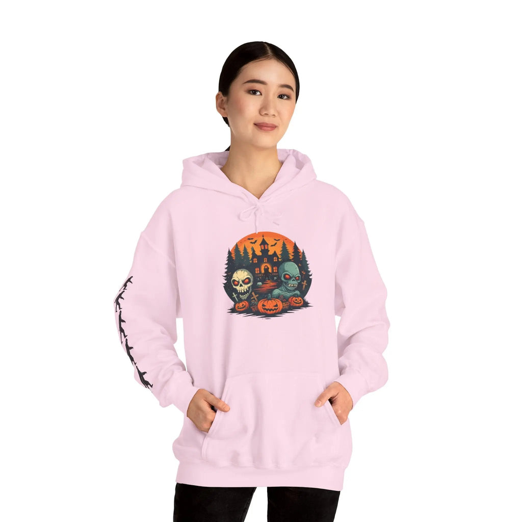 Halloween Hooded Sweatshirt – Unisex Heavy Blend™ Hoodie, Spooky Costume & Cozy Fall Layer, Gift for Halloween Lovers Printify