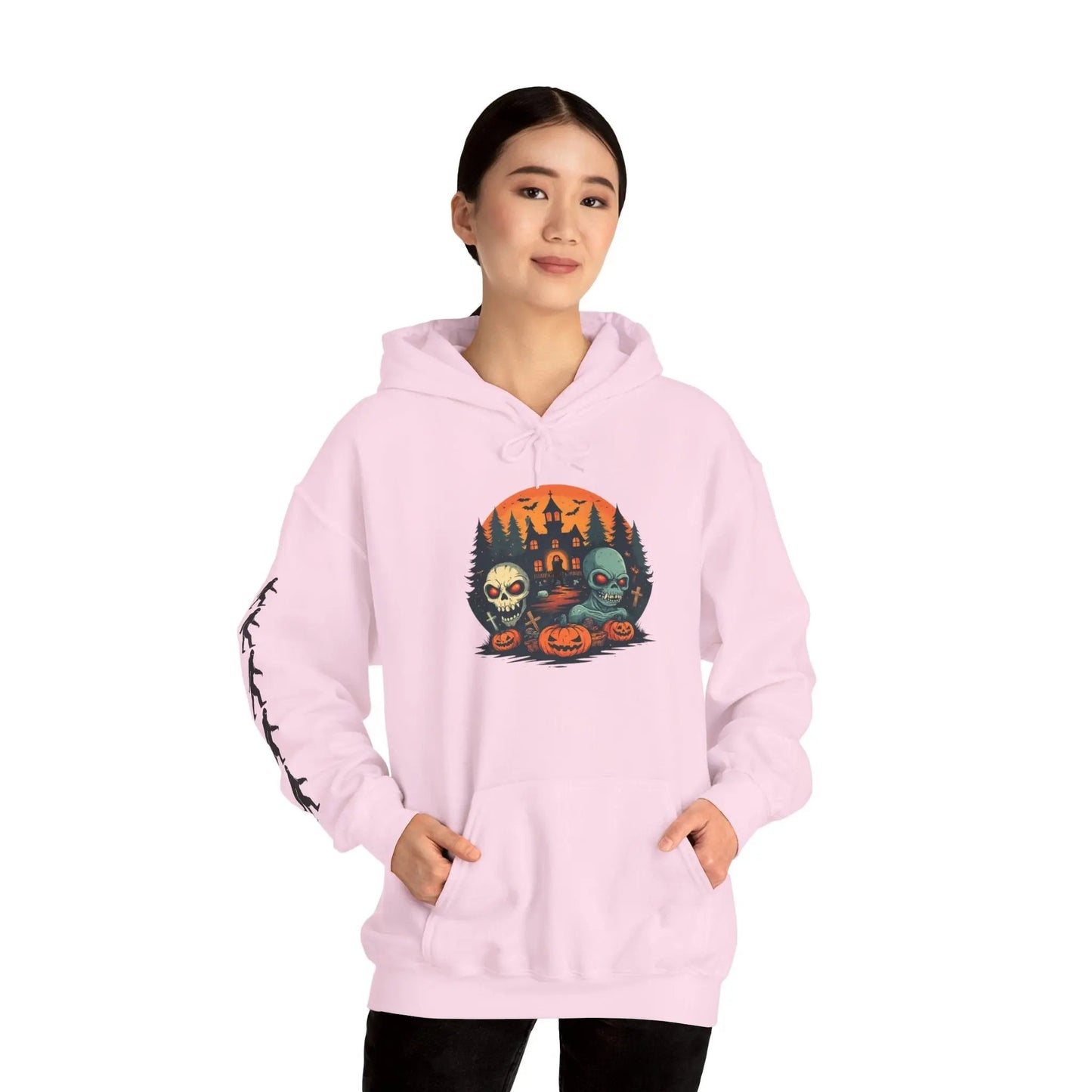 Halloween Hooded Sweatshirt – Unisex Heavy Blend™ Hoodie, Spooky Costume & Cozy Fall Layer, Gift for Halloween Lovers Printify