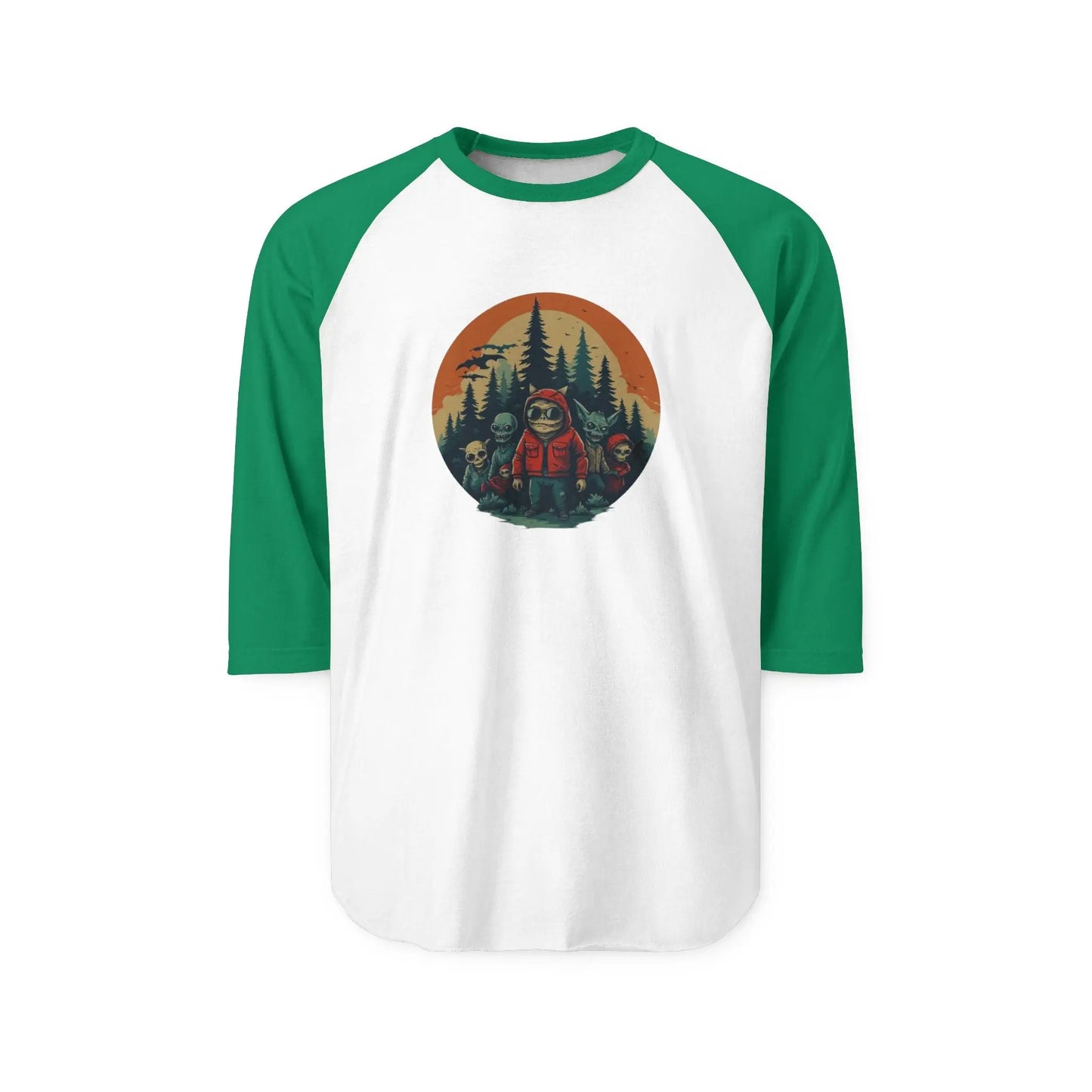 Forest Adventure Unisex Raglan Shirt – Campfire & Hiking Tee, Outdoor Lover Gift, Casual Nature Apparel - Squatch Wear