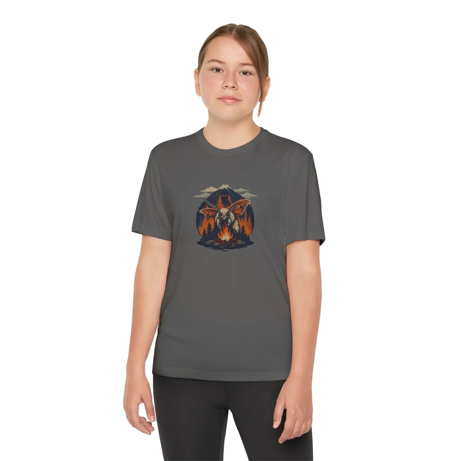 Youth Adventure Tee – Kids’ Mountain Design Outdoor & Hiking Shirt, Perfect Gift for Young Nature Lovers Printify