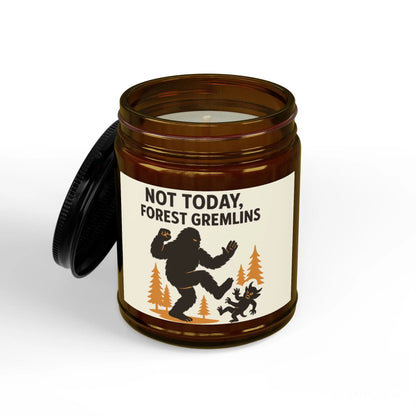 Not Today Forest Gremlins Soy Candle — 4oz & 9oz Scented Jar Printify