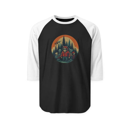Forest Adventure Unisex Raglan Shirt – Campfire & Hiking Tee, Outdoor Lover Gift, Casual Nature Apparel - Squatch Wear